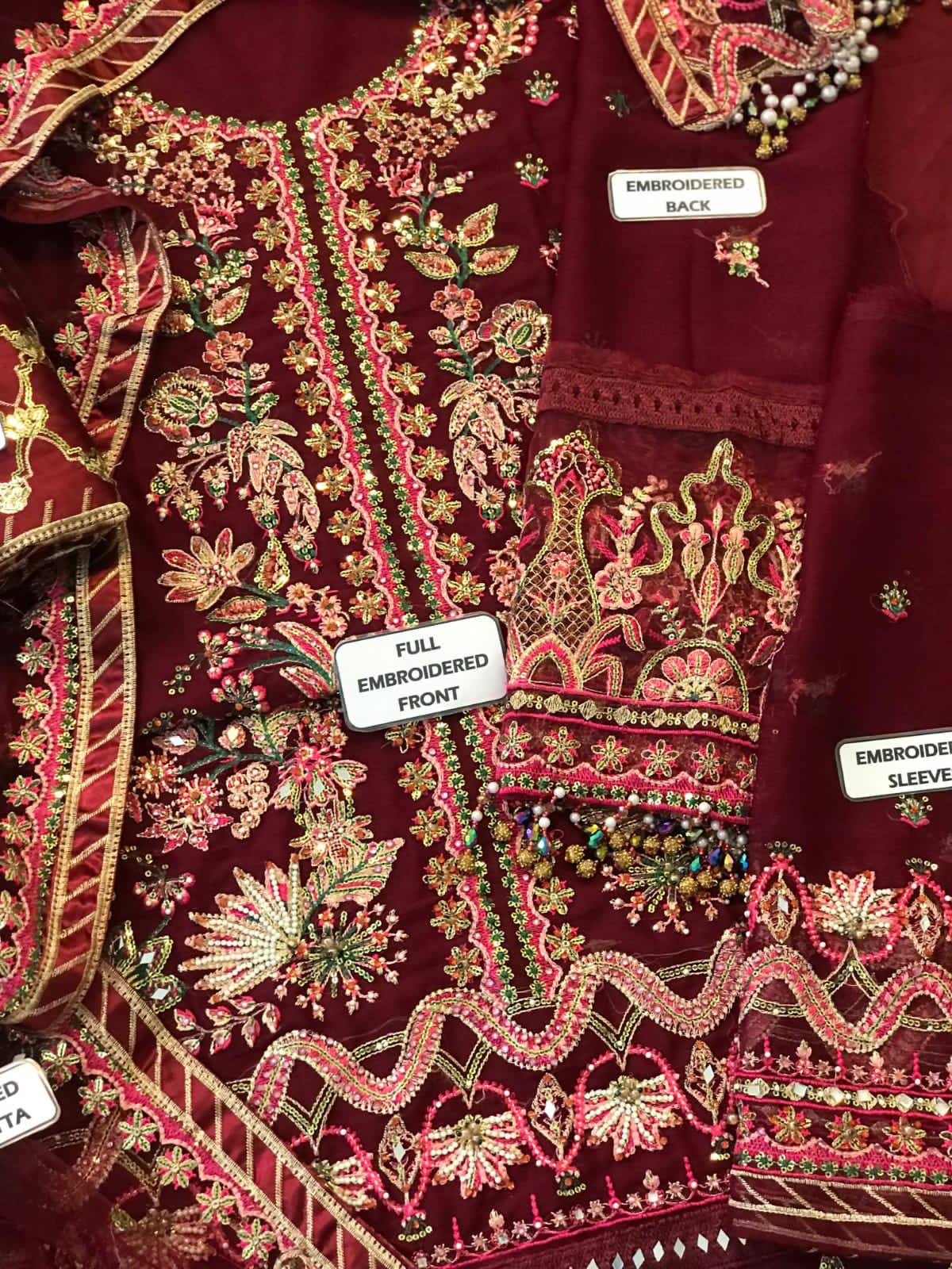 Afrozeh Maroon Exclusive Collection