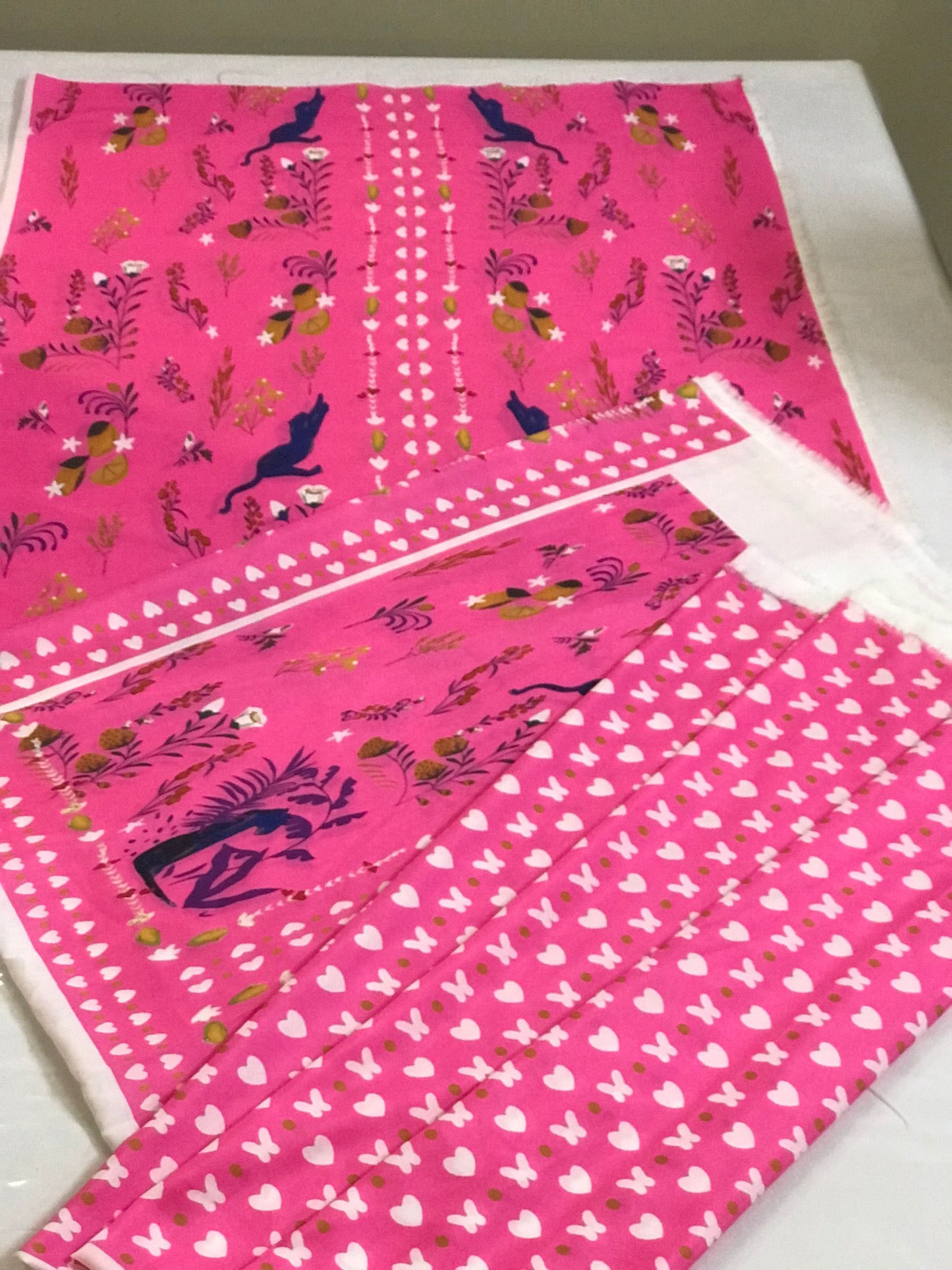 SILAI SILK LAWN COORD SET DIGITAL PRINTED UNSTITCHED 2 pcs pink