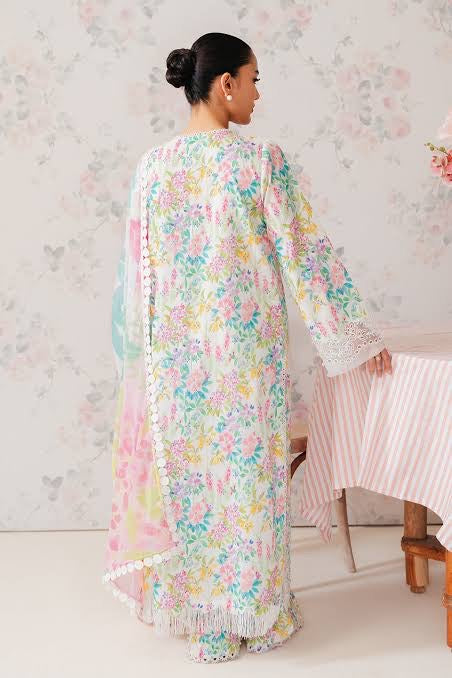 Afrozeh The Floral Charm Embroidered Lawn Unstitched 3Pc Suit AL-24-V1-03