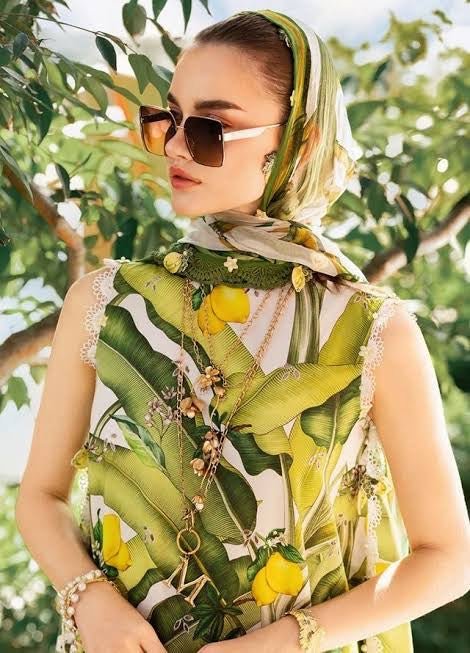 M Prints By Maria B Embroidered Suits Unstitched 3 Piece MB25MP 3A - Summer Collection