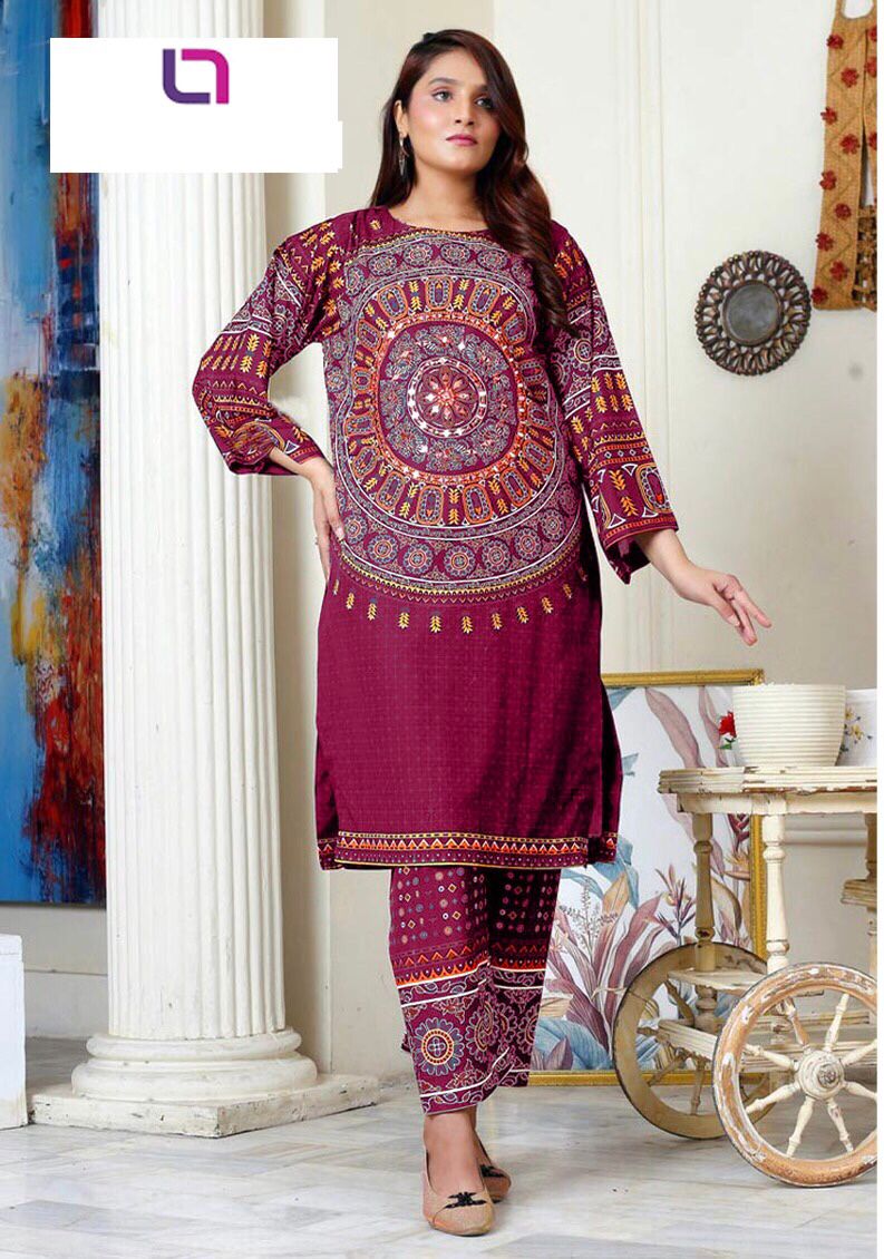 Unstitched Charmuse Silk Digital Printed Shirt & Trouser with Dupatta – 3 PC Women’s Dress Fabric Set for Festive & Wedding Wear