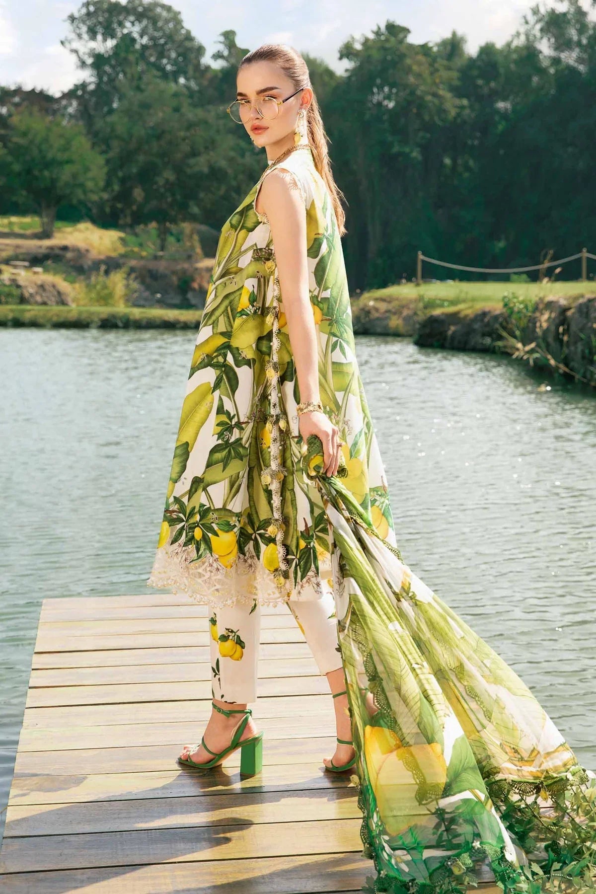 M Prints By Maria B Embroidered Suits Unstitched 3 Piece MB25MP 3A - Summer Collection