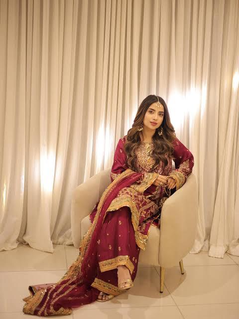 Hot Pink Charmeuse Silk 3-Piece Embroidered Dress | Zari, Sequins & Tilla Work | Luxury Unstitched Collection