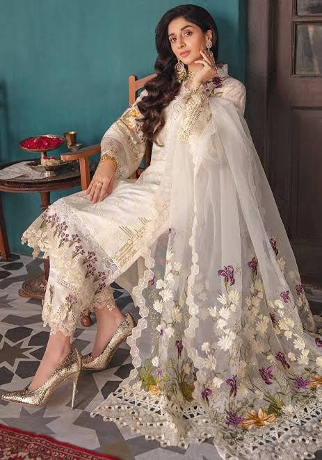 ELAF LUXURY EMBROIDERED CHIKAN KARI