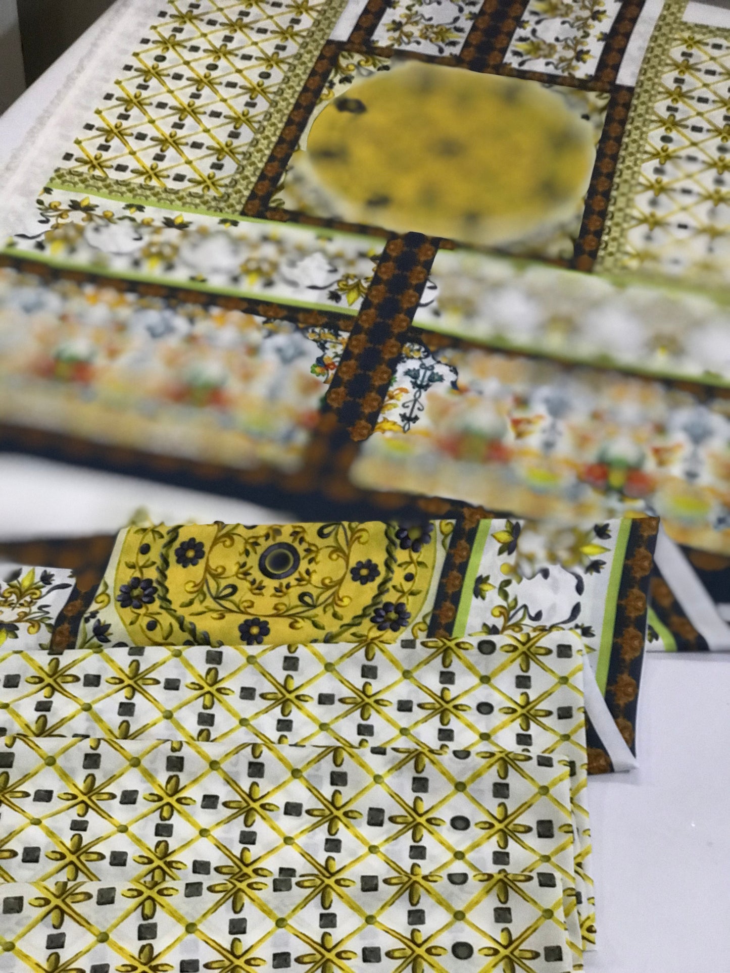 SUMAIRA AURANGZAIB SILK LAWN DIGITAL PRINTED COORD SET 2 pcs unstitched white and multi color