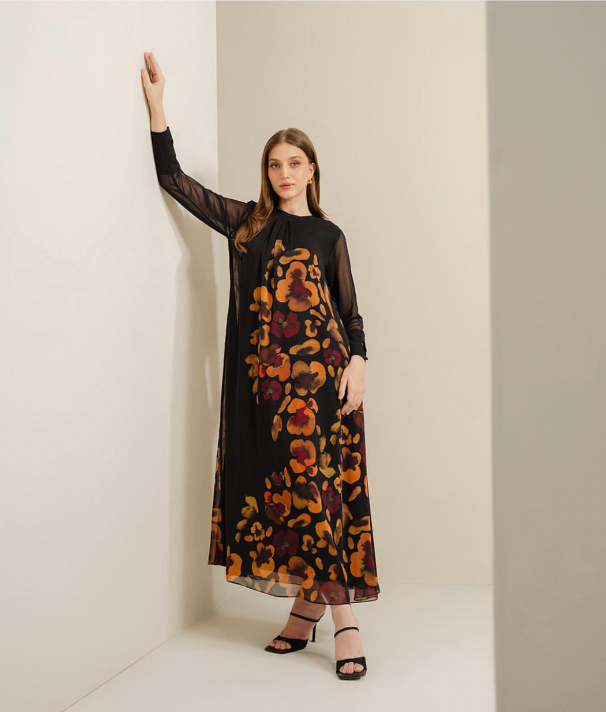 Digital Printed Charmeuse Silk Shirt & Trouser Set with Silk Dupatta – Luxury Loungewear & Party Wear