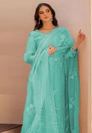 MARIE (3 PIECE) | ESPOIR LUXURY UNSTITCHED | MUSHQ Sea Green