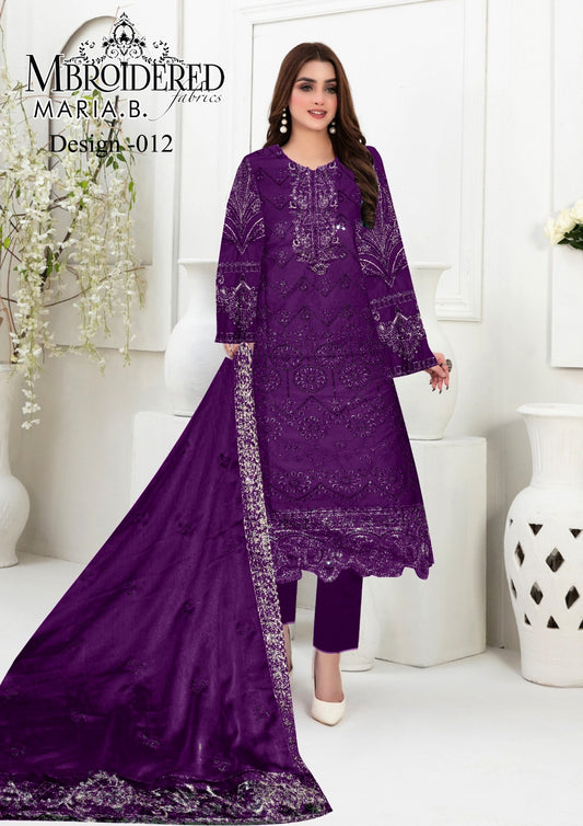 Noon Fashions Casual Cotton Embroidered Dress | Chicken Kari & Sequin 3-PC Suit