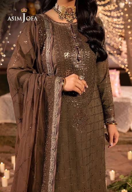 ASIM JOFA DASTAN CHIFFON EMBROIDERED DRESS