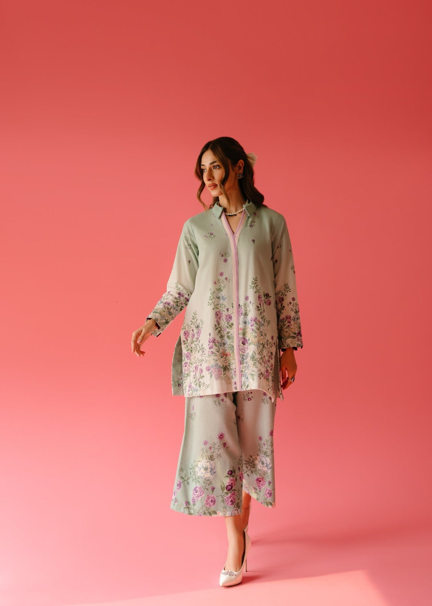Luxury Casual Wear Co Ord Set Pakistan | Floral | Buy Designer Dresses Online unstitched