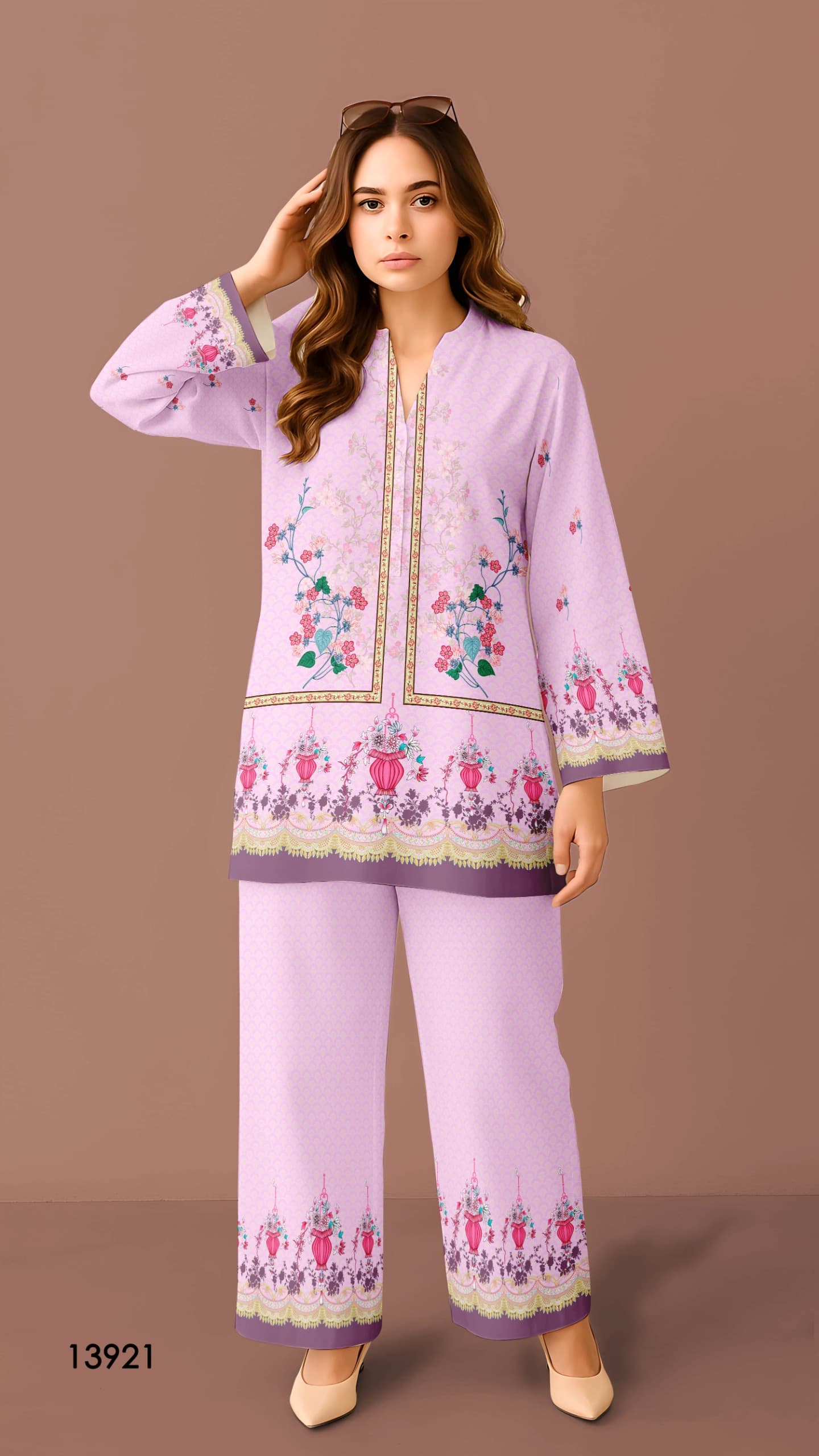 Classy Co Ord Set Pakistan | Modern Flora Pattern | Online Sale Shop Unstitched