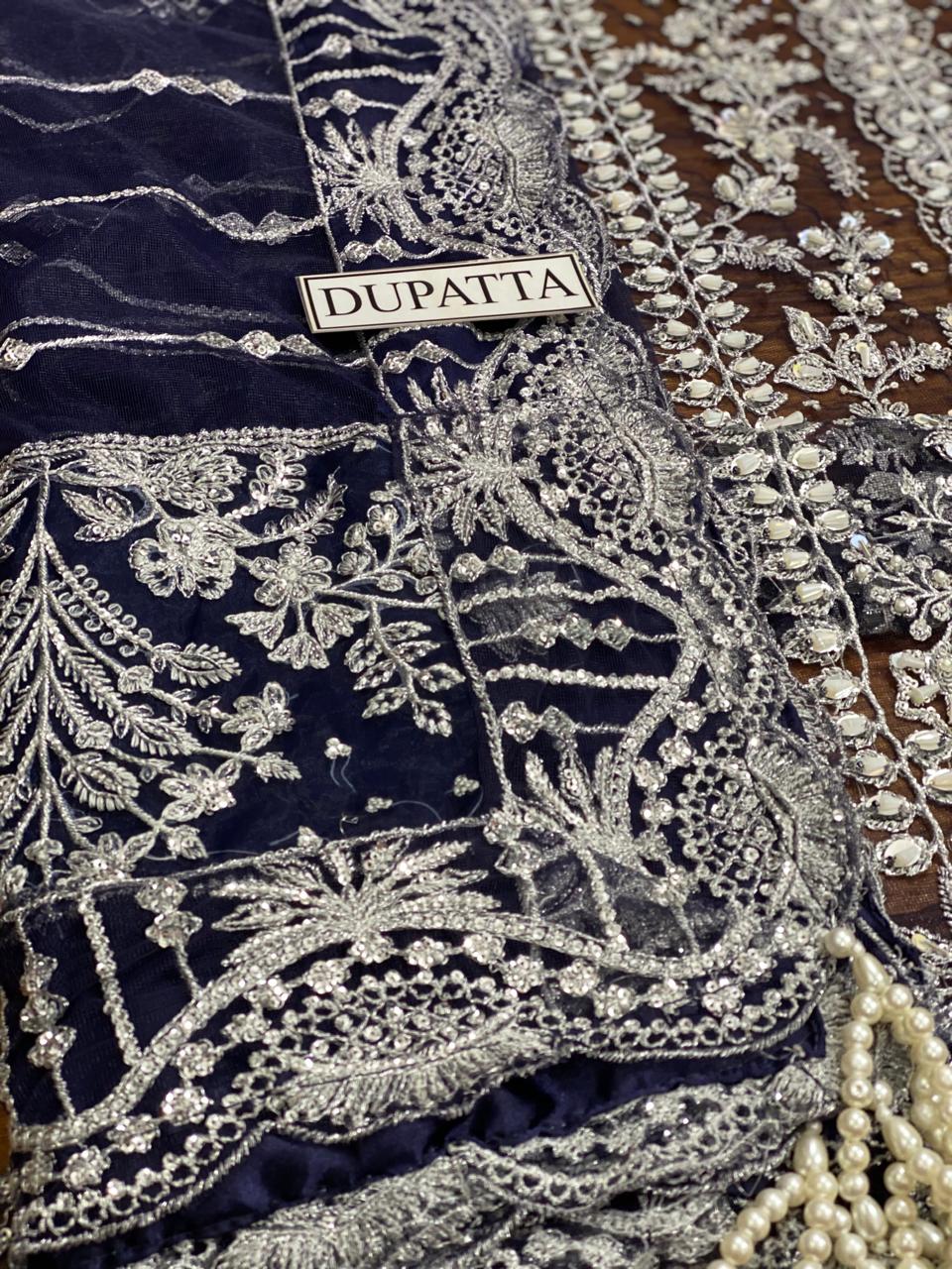 Gulal net embroidered party wear suit
