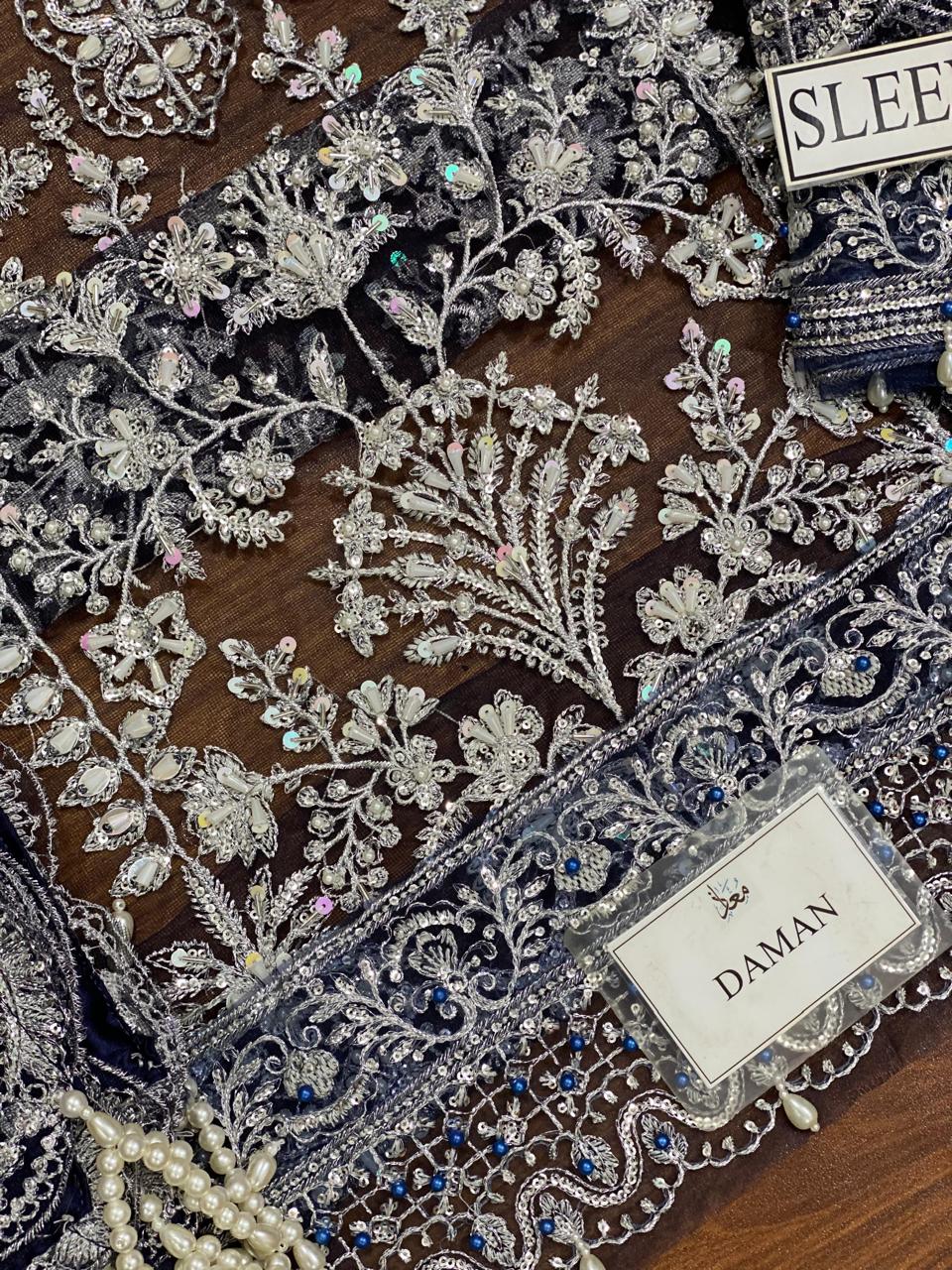 Gulal net embroidered party wear suit