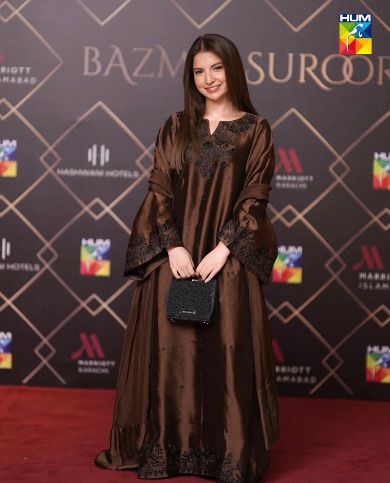 Premium Embroidered Russian Silk Kaftan Set (3 PCS Stitched) – Chocolate Brown