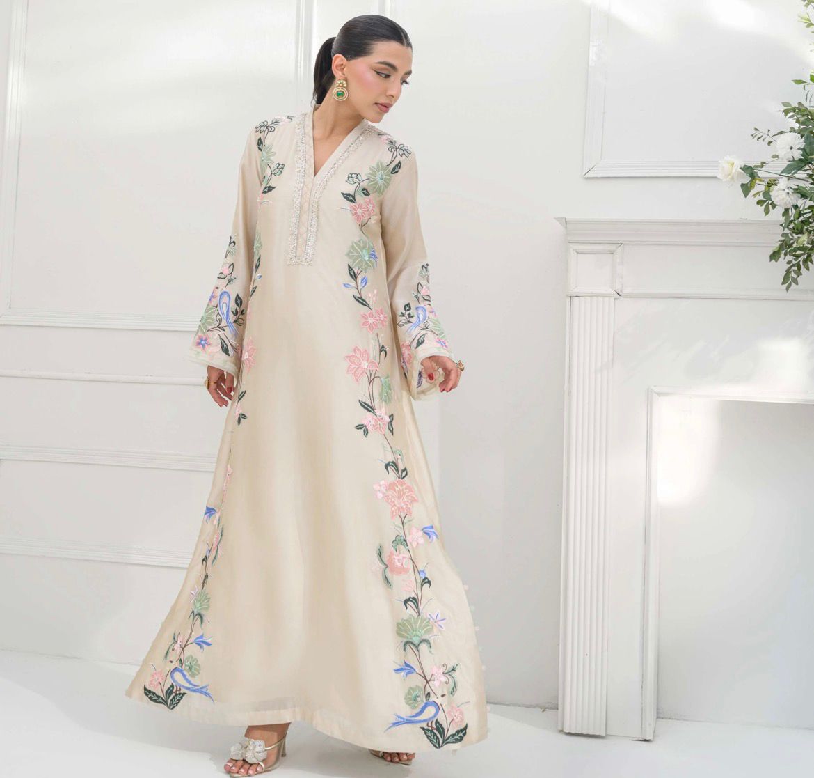 Premium Velvet silk 3-Piece Suite With Medium Silk Dupatta